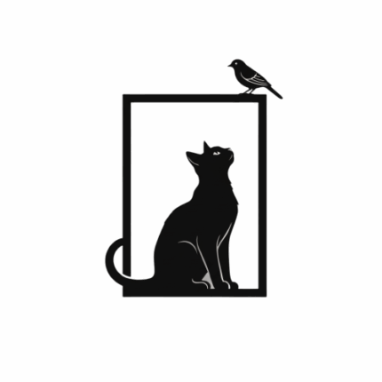 הרגע שלפני – יצירת חתול וציפור מ־PVC