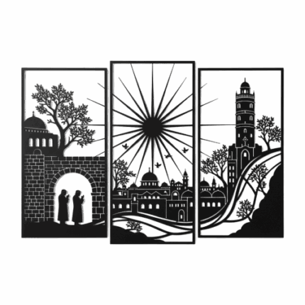 שערי אור – יצירה תלת־חלקית של ירושלים עם תאורת רקע