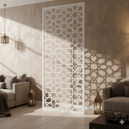 משרביית פריים גיאומטרית מודרנית – לבן/שחור בהתאמה אישית